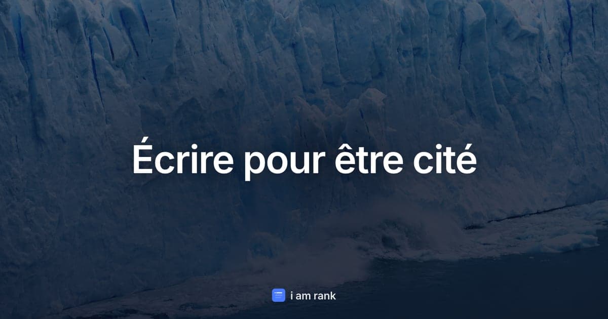 Écrire pour être cité